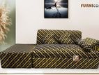 Super-fine Fabric Sofa Bed cum Divan with Extra Seater and Cushions-New