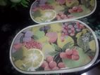 Table Mat with Flower Vase