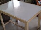 Table ( white board+ chambul wood)