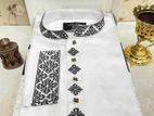 Tensil Cotton Embroidery Work Panjabi for men's