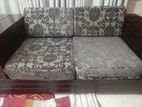 Three seater wooden sofa