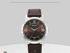 Titan Karishma Zing Quartz Analog Brown Dial Leather Strap Watch For Men