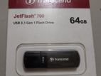 Transcend JetFlash 700 64GB USB 3.1 Gen 1 Black Pen Drive/Flash Drive.