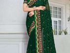 Trendy Embroidered Georgette Saree