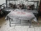 টি টেবিল সহ ৫ আসনের রড আয়রন সোফা সেট