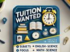 Tuition Wanted