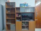 TV cabinet with bookshelf