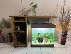 TV stand with aquarium