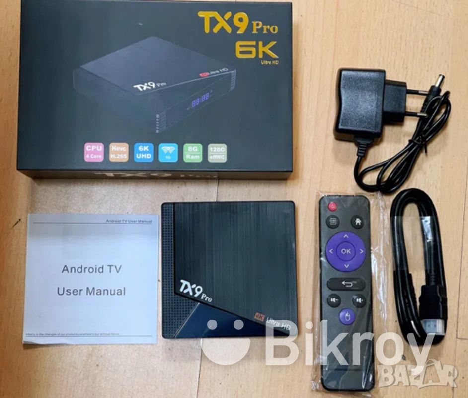 TX9 Pro 6K Ultra HD 8GB RAM and 128GB ROM Smart Android TV Box