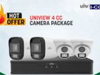 4Pcs 2MP Full Color Audio Uniview Camera Packages