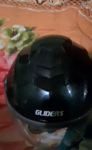Gliders glossy black half face helmet for Sale