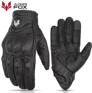 New Vintage Leather Motorcycle Gloves Men Black Wear-resistant for Sale