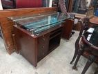 Used Like New Akhter Furniture Glass Office Table with Side