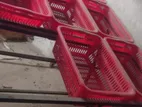 Red plastic baskets
