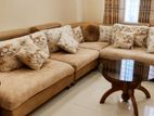 Used Sofa Set with Glass Table