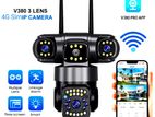 V380 pro Three 3 Lens 4G Sim full HD 6MP Outdoor Waterproof IP Camera.