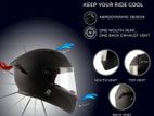 Vega bolt Helmet with DOT & ISI certified Matte Black