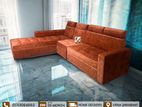 Velvet L-Shaped Sofa Set