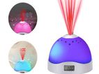 Colorful Projection Clock Star Sky Night Light