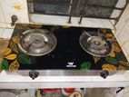 Walton Gas Stove Double Burner Glass