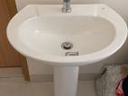 Wash room basin set with Tap and mirror