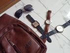 Watch bag sunglass combo