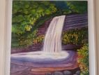 Waterfall Acrylic Painting