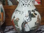 White Chinese ceramic flower vase