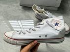 White converse high neck shoes