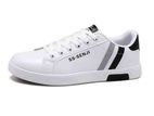 White sneakers trendy weightless lace up shoes for men