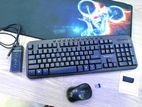 Wireless Keyboard And Mouse with Usb Hub comboo