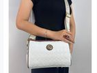 Womens Bag cylinder shape (white Color)