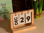 Wood Flip Chart Permanent Desk Calendar