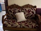 wooden 2 seater sofa
