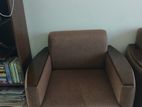 wooden Brown Sofa and dinner wagon up for sell