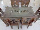 Wooden Dining Table with 6 Chairs