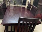 Wooden dinning table with 6 chairs