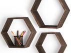 wooden Hexagon shelf, Square shelf