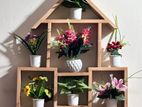 Wooden Self with Flowers