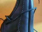 Woodland black color leather shoes