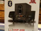 X Lab M-208UBT 2:1 Bluetooth Black Speaker
