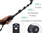 Yunteng Yt 1288 Bluetooth Selfie Stick – Black, with Remote